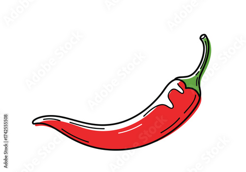 The vibrant red chili pepper offers a spicy kick to any dish.