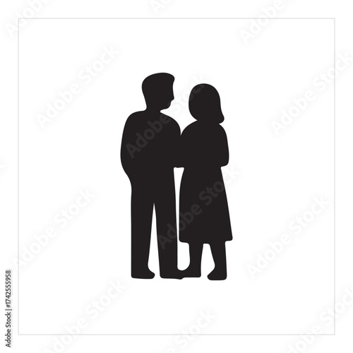 Silhouette of a couple standing together, representing relationships and partnership
