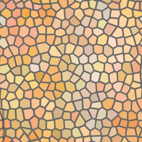 Stained glass - seamless multicolored pattern. Stylish mosaic ornament for design and decorations. Vector clipart.