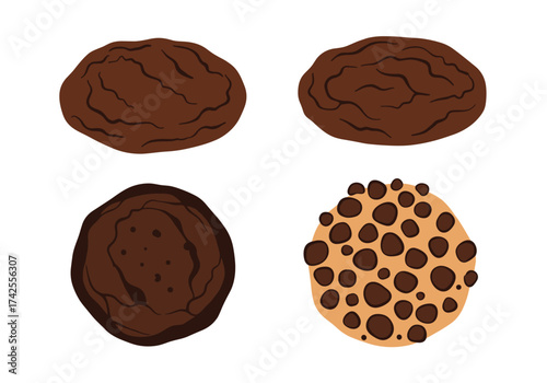 A collection of four different kinds of cookies.