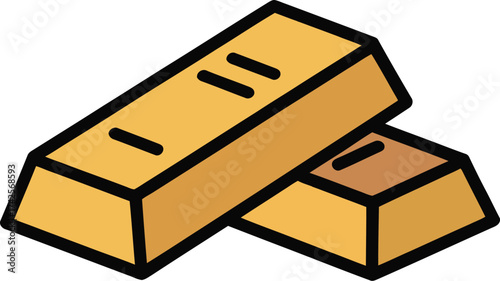 Two shiny gold bars representing wealth and financial success