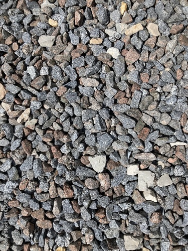 Granitsplitt Kalksteinsplitt Schotter Nahaufnahme 1742568594 