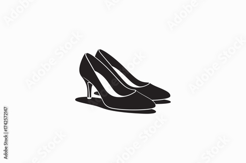  Fashionable stylish woman court shoes vector image.