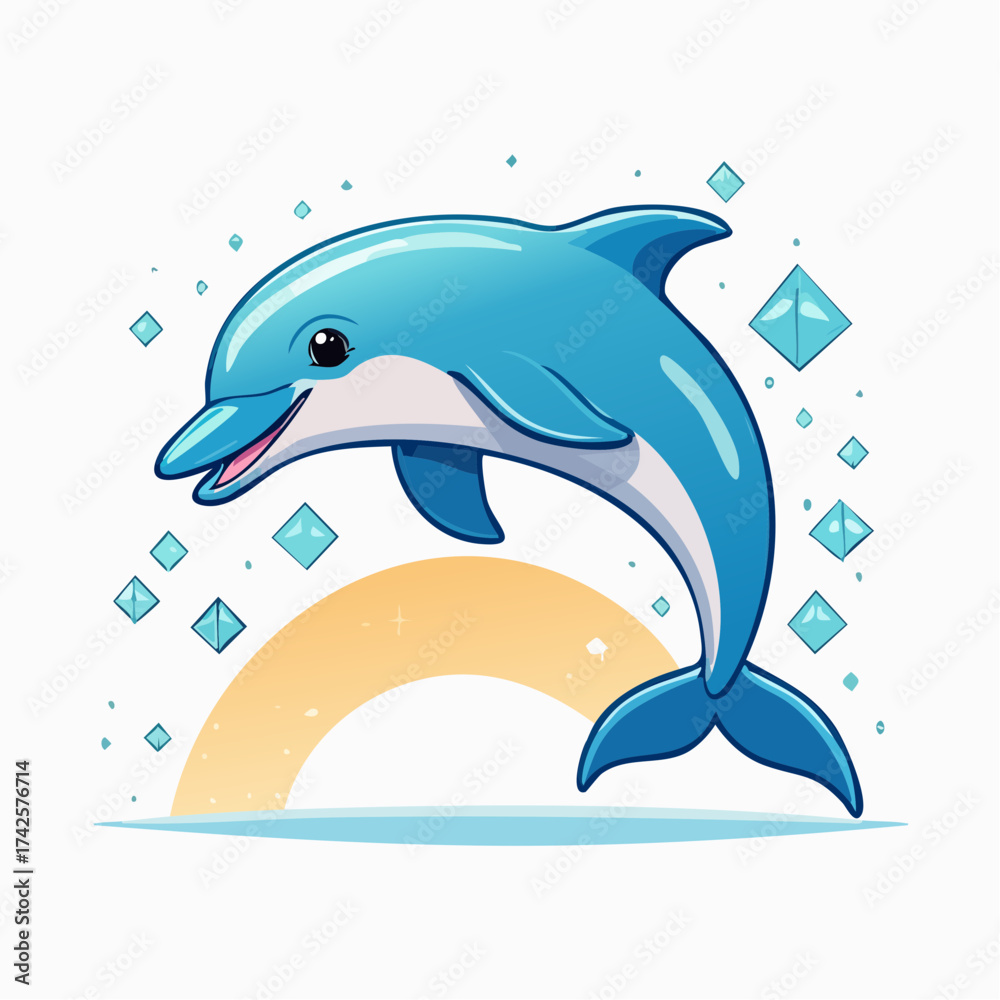 Fototapeta premium dolphin jumping in water