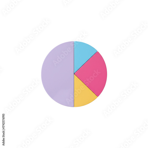 Free Download Colorful pie chart graphic on black background - GFXLoad