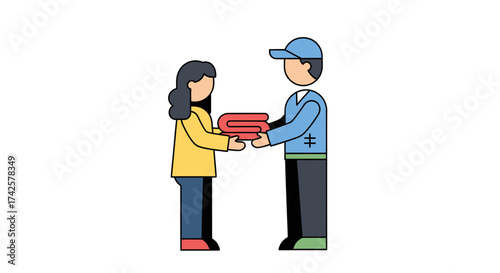 A person receiving a warm blanket from a charity worker