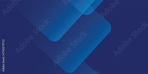 Abstract blue background with glowing geometric lines. Modern blue gradient square shape design. Futuristic technology concept