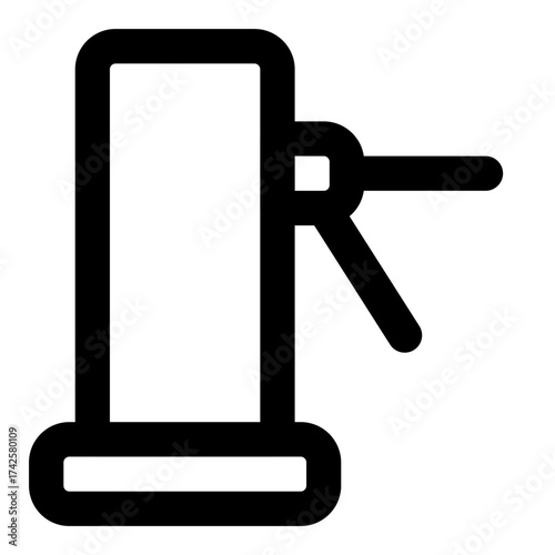 Station outline icon set