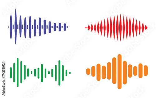Abstract Sound Wave 17 Design. Dynamic Audio Waveform Illustration with Modern Style. Perfect for Music, Sound Engineering, Technology Projects, and Visual Audio Representation. Vector Graphic.