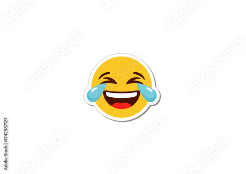 Cool smiley face wearing sunglasses, illustration of a happy emoji with a relaxed expression