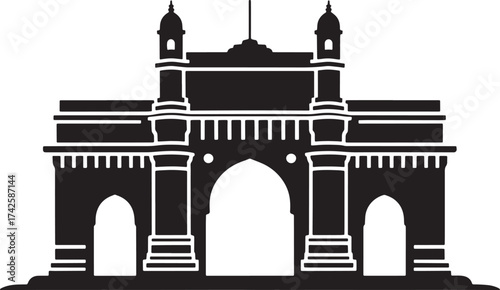 Mumbai India Landmark Travel Destination Silhouette Monument Architecture