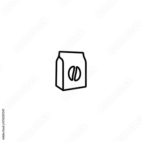 simple coffee packaging logo icon, vector