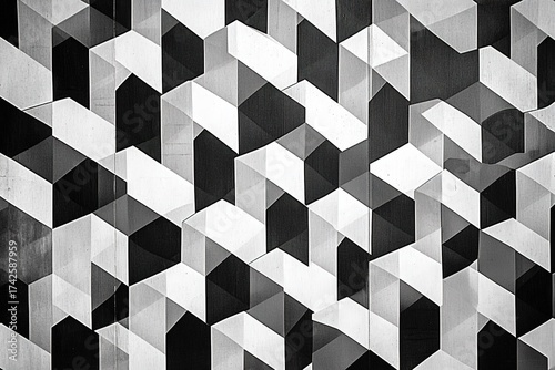 tessellated geometric pattern in monochrome