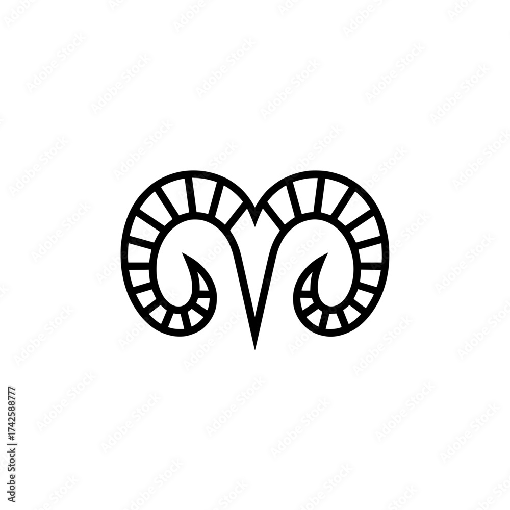 Fototapeta premium Zodiac sign Aries icon