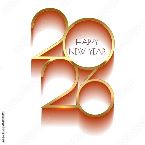 Happy new year 2026  illustration of an abstract background