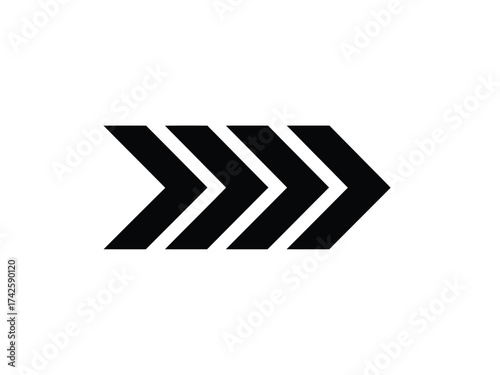 Minimalist black and white directional chevron arrows vector illustration for eps format vector