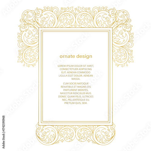 Vector frames for design template. Floral borders. Ornate decor for save the date, birthday, greeting card, wedding invitation, leaflet, poster, certificate, thank you message.