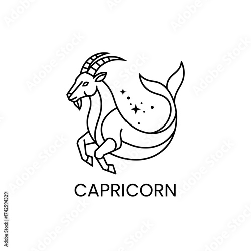 Zodiac sign Capricorn icon
