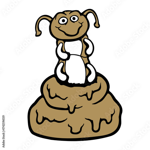 Funny caterpillar shit poo pile disgusting stinks