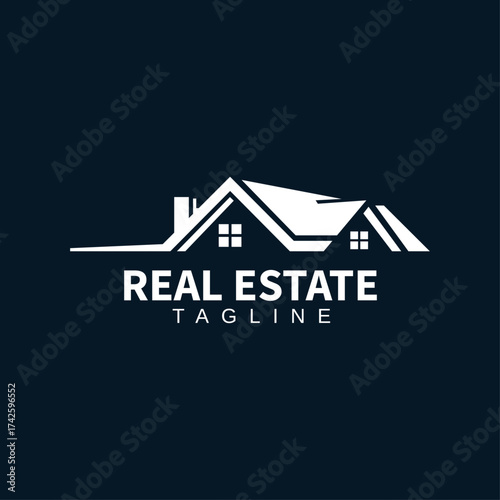 Modern Real Estate Branding Logo, Home Property Logo Vector, Minimal House Symbol Template