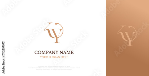 Initial KY Logo Design Elegant