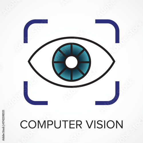 Computer Vision Eye Icon – AI Image Recognition Technology