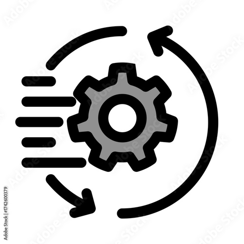 This icon represents a continuous agile workflow- ideal for project management and scrum methodologies. It symbolizes efficient processes and iterative development.