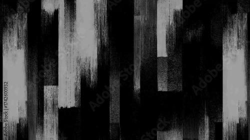 Vertical Black and White Textured Stripes abstract