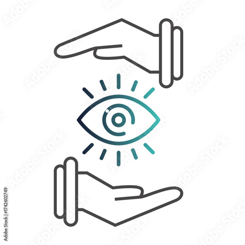 Computer Vision Icon Vector – AI Image Recognition and Object Detection Technology