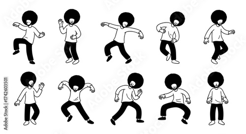 Black and White Dancer Silhouette Series – Dynamic Movement for Fitness, Dance, and Entertainment