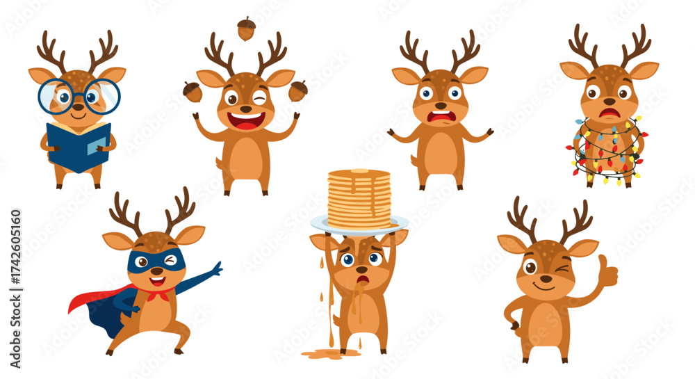 Fototapeta premium Cheerful Reindeer Parade