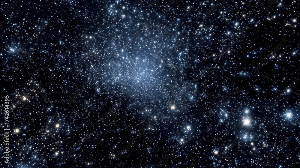 Naklejka premium sparkling star cluster in deep space