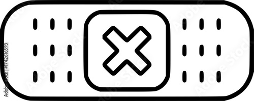 Set of bandage vector icon
