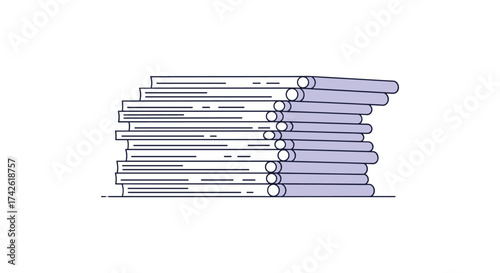 A stack of thin white and purple cigarettes.