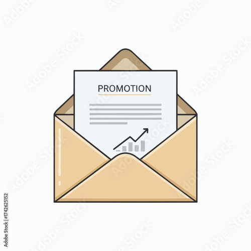 Promotion Email with Growth Chart and Bar Graph.