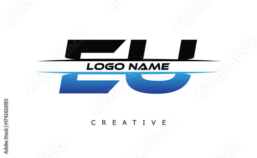 FD Creative Dynamic Logo Design Modern Company Branding Design Creative Monogram Letter Mark.