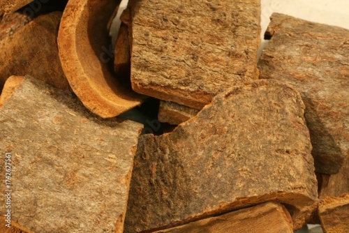 фотографія Cinnamomum cassia, known as Gyeji, is a Korean herbal twig with warming, analgesic, and antiviral properties