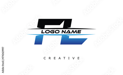 FB Creative Dynamic Logo Design Modern Company Branding Design Creative Monogram Letter Mark.