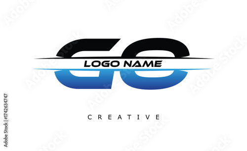 GE Creative Dynamic Logo Design Modern Company Branding Design Creative Monogram Letter Mark.