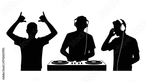 Dynamic DJs energize the party crowd with electrifying beats and vibrant music, creating unforgettable moments of joy and celebration.