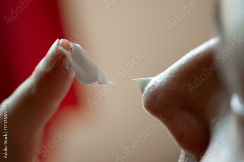 Wallpaper Mural Eye Cream for Man, close-up of mans eye smear of eye cream under the eye	
 Torontodigital.ca