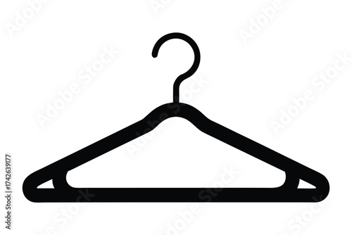 clothes hanger vector icon silhouette