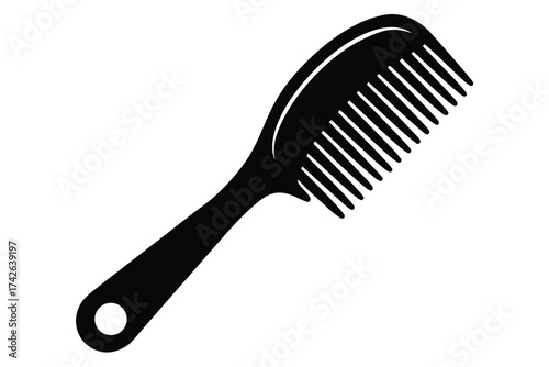 comb   hair brush vector icon silhouette