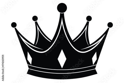 crown icon vector icon silhouette