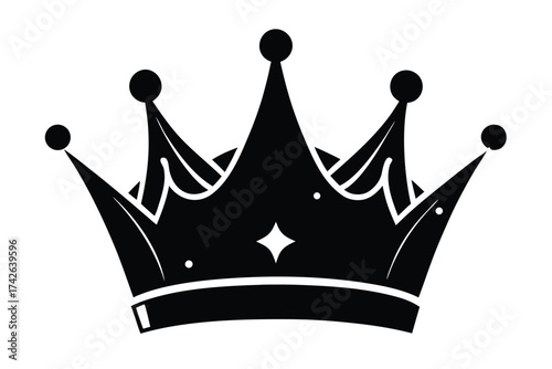 crown ico vector icon silhouette