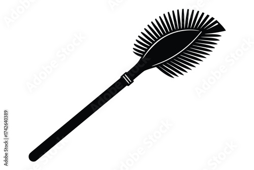 eyebrow brush vector con silhouette