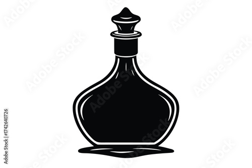 foundation bottle vector con silhouette