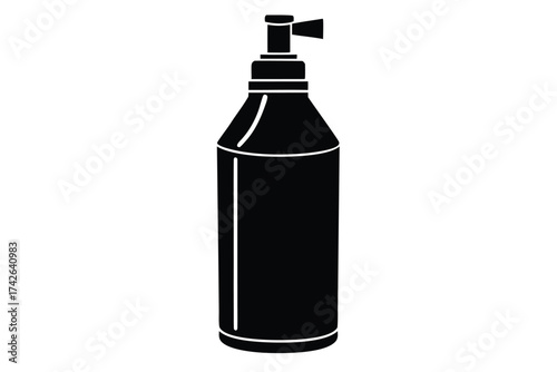 hair spray bottle vector icon silhouette