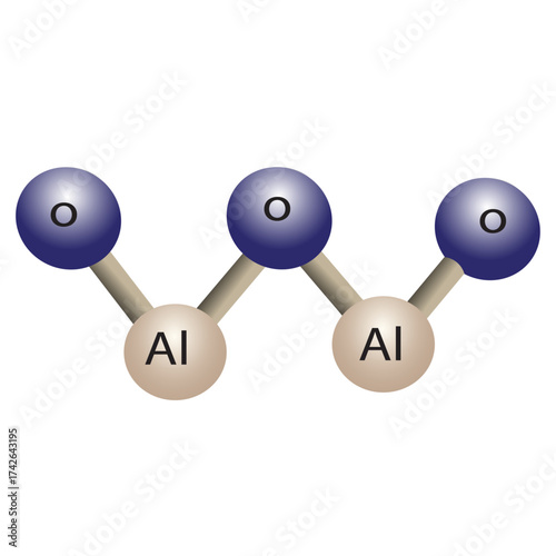 Diagram of Aluminum Oxide (Alumina) Chemical Structure