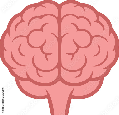 Brain icon logo design template isolated illustration. Brain simple icon . Human brain symbol. Vector.